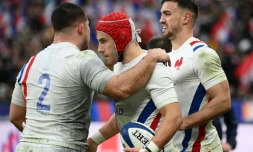Le XV de France, porté par trois essais de l'ailier Gabin Villière est venu à bout de l'Italie en Six Nations, le 6 fvrier 2022 à Saint-Denis 