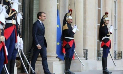 Emmanuel Macron, le 6 novembre 2017  à l'Elysée, reçoit lundi et mardi les principaux responsables politiques