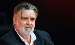 Le président de Montpellier Laurent Nicollin avant le coup d'envoi du match face à Rennes au Roazhon Park, le 19 mai 2018