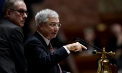 Claude Bartolone lors des questions au gouvernement le 23 novembre 2016 à l'Assemblée nationale à Paris