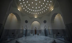 Le hammam Zeyrek Çinili bâti au 16e siècle, dans le quartier de Fatih, à Istanbul, le 7 octobre 2024 en Turquie