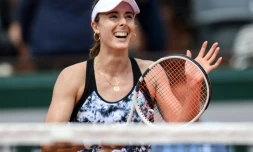 La Française Alizé Cornet à Roland-Garros, le 27 mai 2018, après avoir remporté son match face à l'Italienne Sara Errani