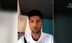 Capture d'écran d'une vidéo diffusée le 19 juillet 2016 par l'agence Amaq liée au groupe EI montrant Mohammed Riyadh, un couteau à la main, se présentant comme un "soldat du califat" et annonçant qu'il va commettre une "opération" en Allemagne