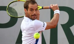 Le Français Richard Gasquet face au Dominicain Estrella Burgos à Roland-Garros, le 1er juin 2017