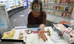 Test sérologique pratiqué à Strasbourg dans une pharmacie, le 15 juillet 2020