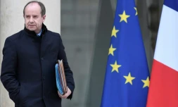 Jean-Jacques Urvoas à la sortie du conseil des ministres, le 15 mars 2017 à Paris