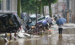 Inondations à Verviers, le 15 juillet 2021 en Belgique