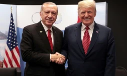 Les présidents turc Recep Tayyip Erdogan et américain Donald Trump, à Buenos Aires le 1er décembre 2018