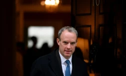 Dominic Raab, alors ministre britannique de la Justice et vice-Premier ministre, Ă Londres le 31 janvier 2023
