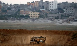 Un char israélien le long de la frontière avec la Bande de Gaza, le 20 juillet 2018