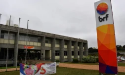 Vue d'une usine du géant agroalimentaire brésilien BRF cible d'une enquête sanitaire,  à Chapeco, Santa Catarina, le 17 mars 2017 