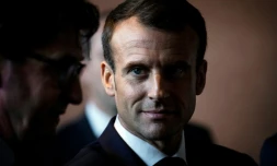 Le président Emmanuel Macron à Pompey dans le nord de la France le 5 novembre 2018