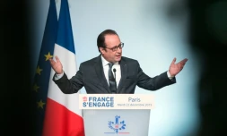 François Hollande à l'Elysée, à Paris, le 22 décembre 2015