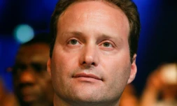 Sylvain Maillard, lors d'un meeting de la République en marche, le 23 mai 2017 à Aubervilliers, près de Paris