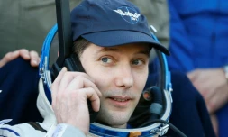 L'astronaute français Thomas Pesquet, le 2 juin 2017 après son atterrissage dans la steppe kazakhe