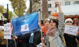 Manifestation à Paris contre onze vaccins obligatoires devant le ministÚre de la Santé, le 9 septembre 2017