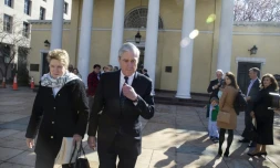 Le procureur spécial Robert Mueller photoghraphié le 24 mars 2019 à la sortie d'un office religieux juste à côté de la Maison Blanche