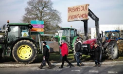 Des opposants à l'aéroport ND-des-Landes se rassemblent le 27 février 2016 à Héric