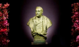 La statue représentant l'industriel Alfred Nobel le 10 décembre 2010 à Stockholm