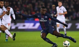 Le milieu de terrain du PSG Blaise Matuidi lors du choc contre Nice, le 11 décembre 2016 au Parc des Princes