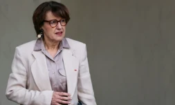 La ministre de l'Agriculture Annie Genevard à la sortie de l'Elysée, le 26 novembre 2025 à Paris