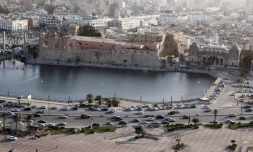 Une vue aérienne de la capitale libyenne Tripoli, le 25 février 2016