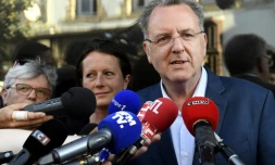 Richard Ferrand, ministre de la Cohésion des territoires, à Châteaulin, dans l'ouest de la France, le 18 juin 2017