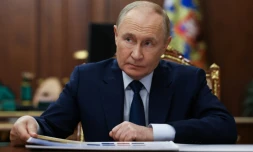 Le président russe Vladimir Poutine lors d'une réunion au Kremlin, le 23 septembre 2025 à Moscou