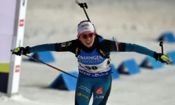 La Française Anaïs Chevalier après sa 2e place lors du sprint, à Nove Mesto le 16 décembre 2016