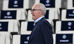 Frank McCourt, propriétaire de l'Olympique de Marseille, au Stade Vélodrome le 10 mars 2019