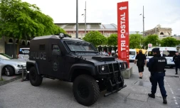 La police à Lille à la veille d'un match entre la Russie et la Slovaquie, le 14 juin 2016