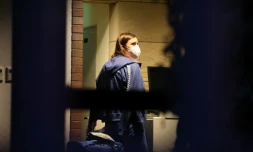 La sprinteuse bélarusse Krystsina Tsimanouskaya, dans les locaux de l'ambassade de Pologne à Tokyo, le 2 août 2021 