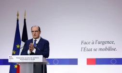 Le Premier ministre Jean Castex lors de la présentation du "plan de résilience", le 16 mars 2022 à Paris