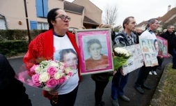 Cérémonie en mémoire d'Estelle Mouzin, à Guermantes, le 11 janvier 2014. Agée de neuf ans, Estelle Mouzin a disparu alors qu'elle rentrait de l'école le soir du 9 janvier 2003. Son corps n'a jamais été retrouvé