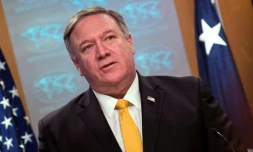 (Image d'illustration) Le chef de la diplomatie américaine Mike Pompeo le 1er février 2019 à Washington