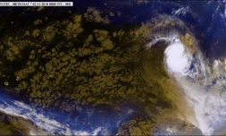 Image satellite de la forte tempête tropicale Abele (Source: Mtotec.com)