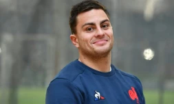 Le centre français Arthur Vincent, le 25 janvier 2020 à Nice, lors de la préparation du XV de France pour le tournoi des Six nations