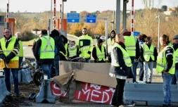 Un blocage de péage à Villefranche de Lauragais, le 8 décembre 2018