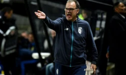 L'emblématique entraîneur argentin Marcelo Bielsa, alors en poste à Lille, le 20 novembre 2017 à Amiens 