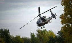 Un hélicoptère de l'armée française le 19 octobre 2017 à Versailles-Satory en France