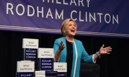 Hillary Clinton présente son livre "What Happened" ("Ça s'est passé comme ça") à New York, le 12 septembre 2017