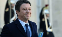 Benjamin Griveaux sort de l'Elysée, le 11 mars 2019