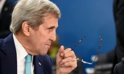 Le secrétaire d'Etat américain John Kerry à Bruxelles le 2 décembre 2015