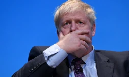 Le député conservateur Boris Johnson à Birmingham, dans le centre de l'Angleterre, le 22 juin 2019
