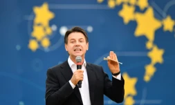 Le Premier ministre italien Giuseppe Conte, le 21 octobre 2018 Ă Rome