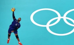 Le volleyeur français Earvin Ngapeth, lors des JO de Rio, le 13 août 2016