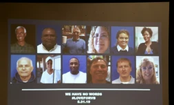 Les 12 victimes identifiées samedi par les autorités de Virginia Beach, dont les photos ont été projetées sur un écran lors d'une conférence de presse émouvante