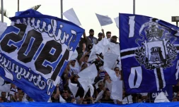 Des supporters de Bastia lors d'un match contre le PSG, le 12 août 2016 au stade Armand Cesari
