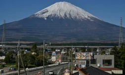 Le mont Fuji vu depuis Gotemba, dans la préfecture de Shizuoka, le 29 novembre 2024 au Japon
