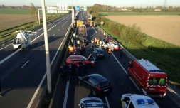 Accident sur l'autoroute A16 près de Dunkerque, le 5 mai 2016